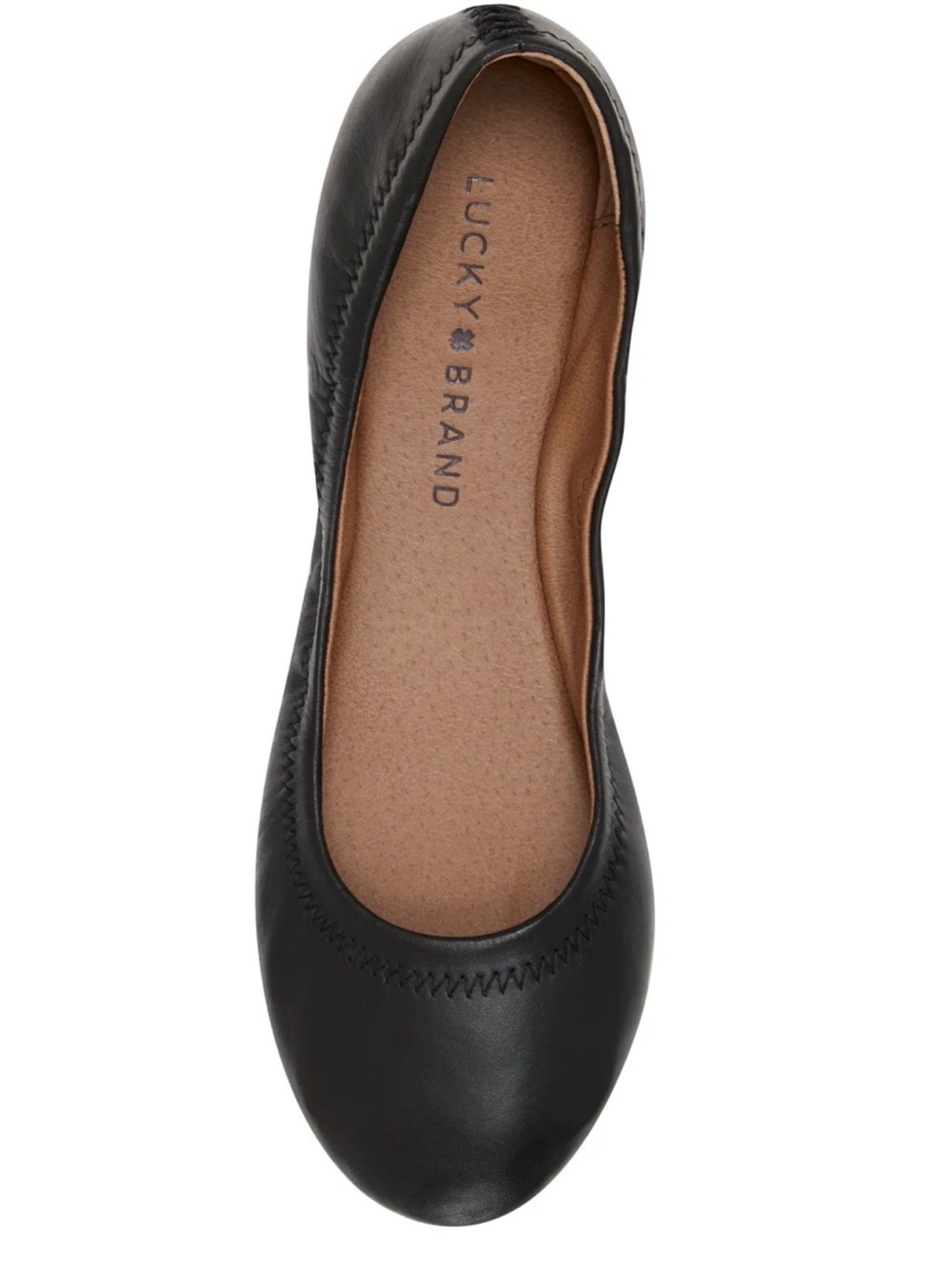 Lucky Brand Black Leather Ballet Flat